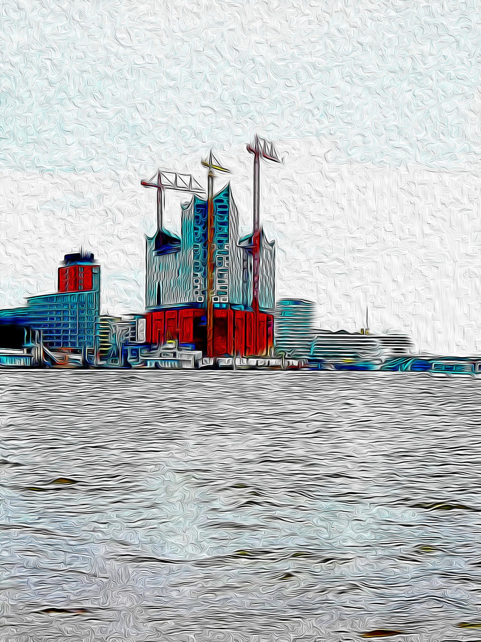 elbe philharmonic hall abstract water free photo