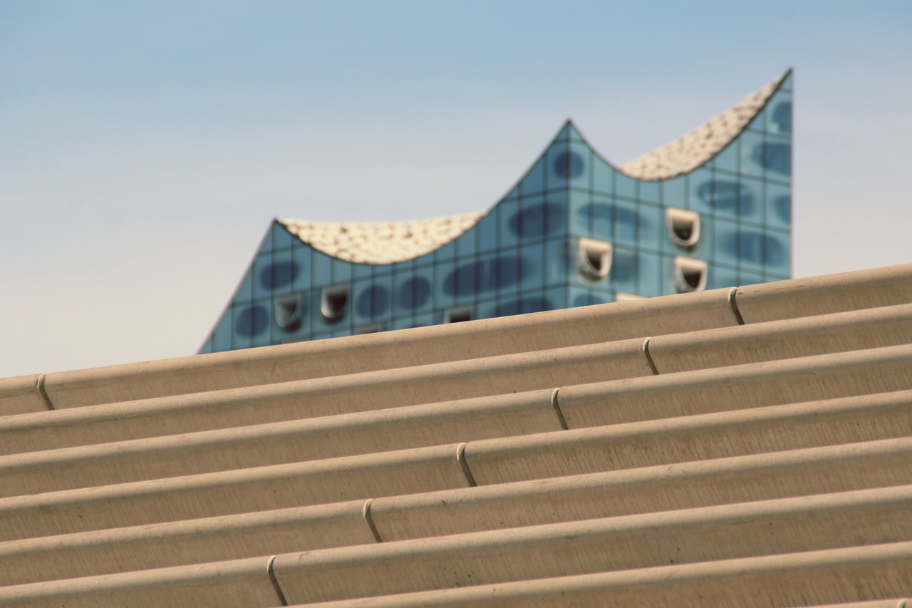 elbe philharmonic hall  hamburg  stairs free photo