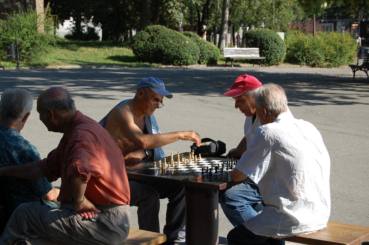 elderly chess belgrade free photo