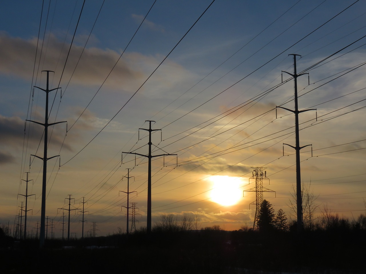 electric wires power lines free photo