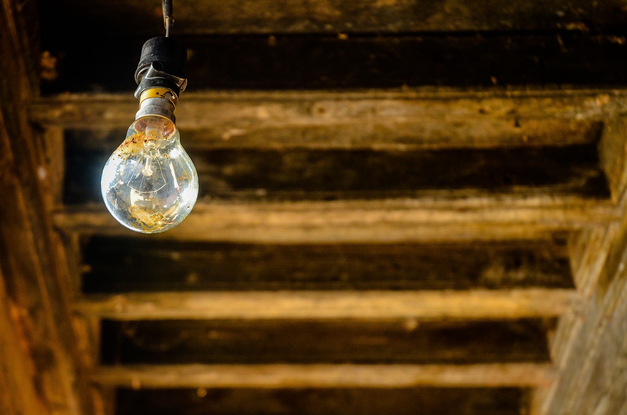 electric bulb roof interior free photo