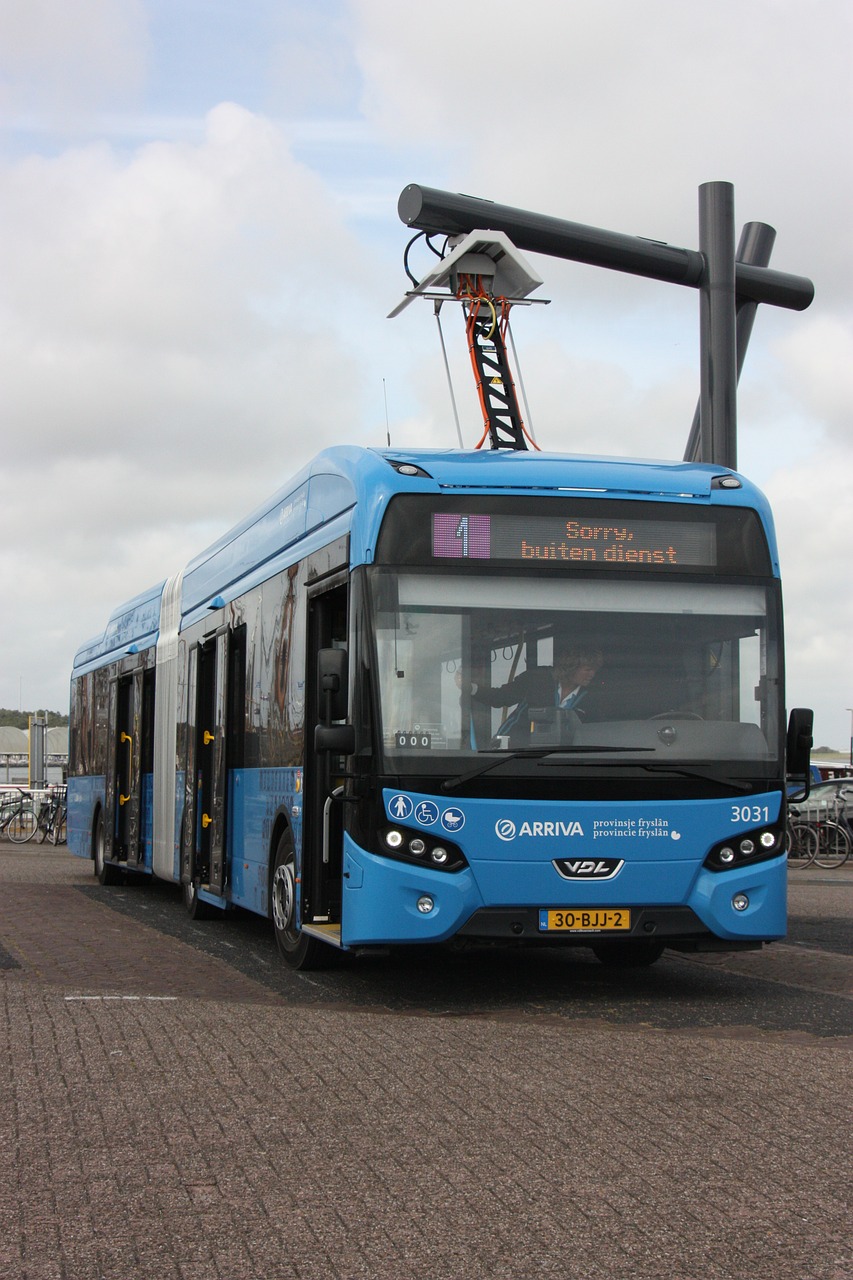electric bus public transport durable free photo