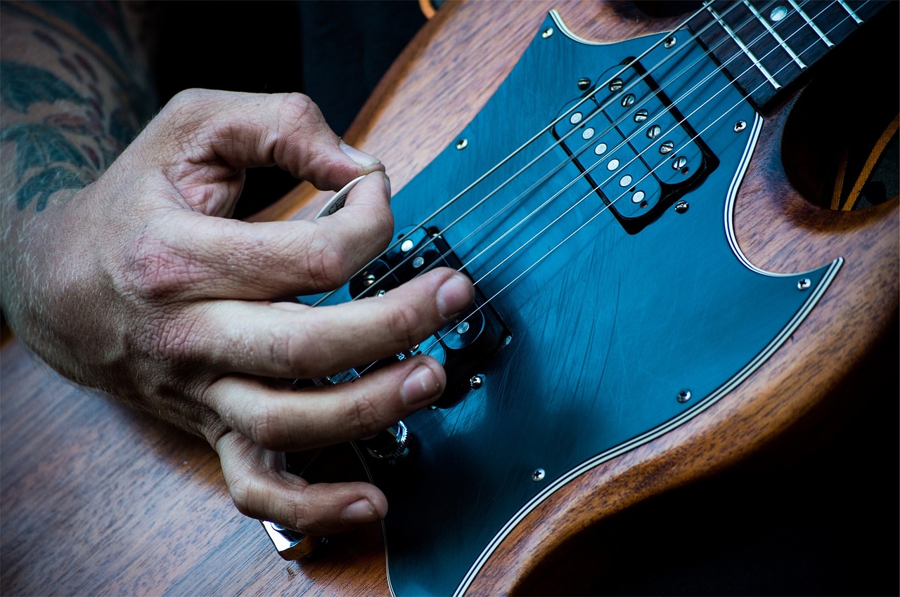 electric guitar musician instrument free photo