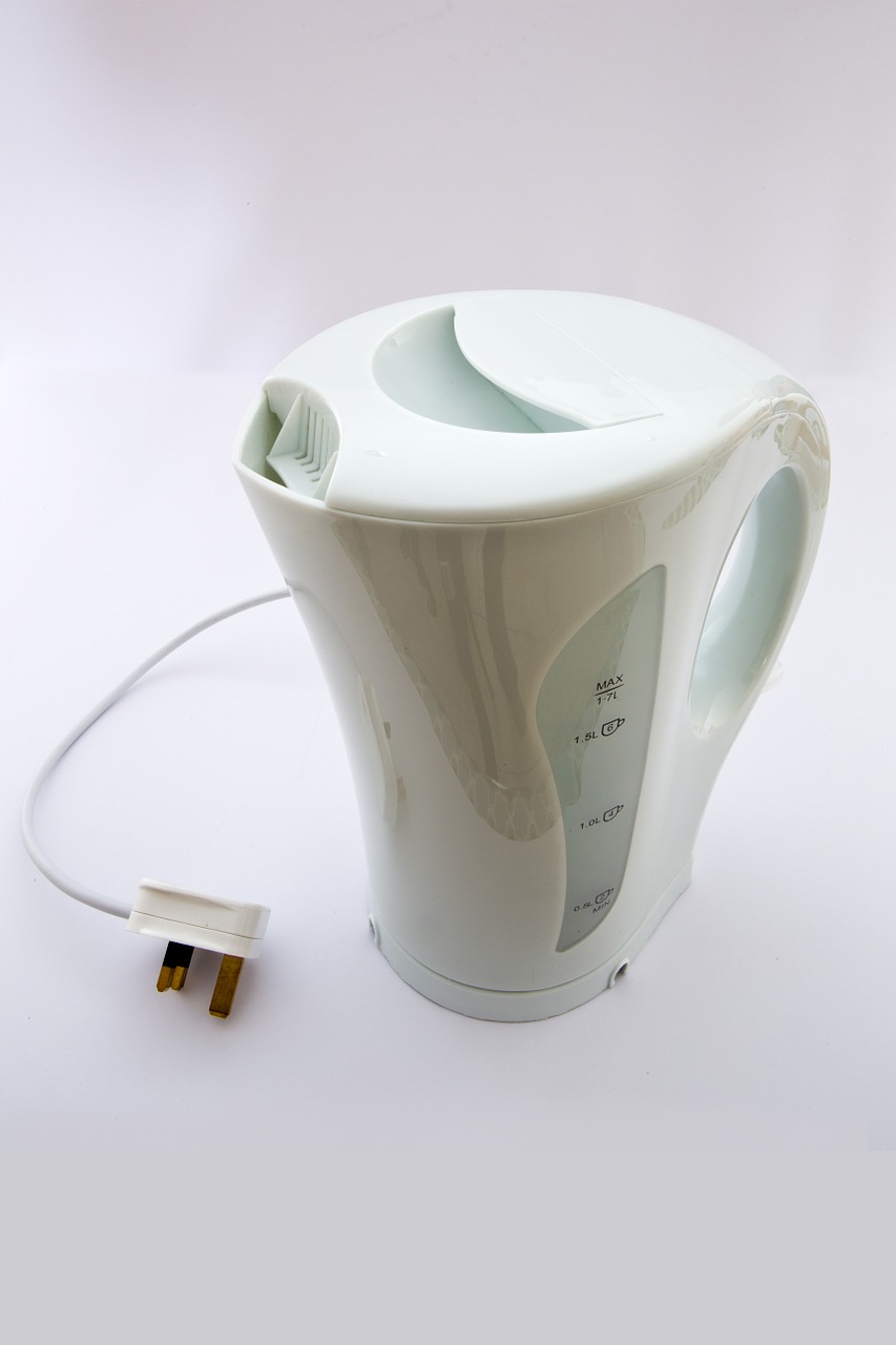 electric kettle plastic white free photo