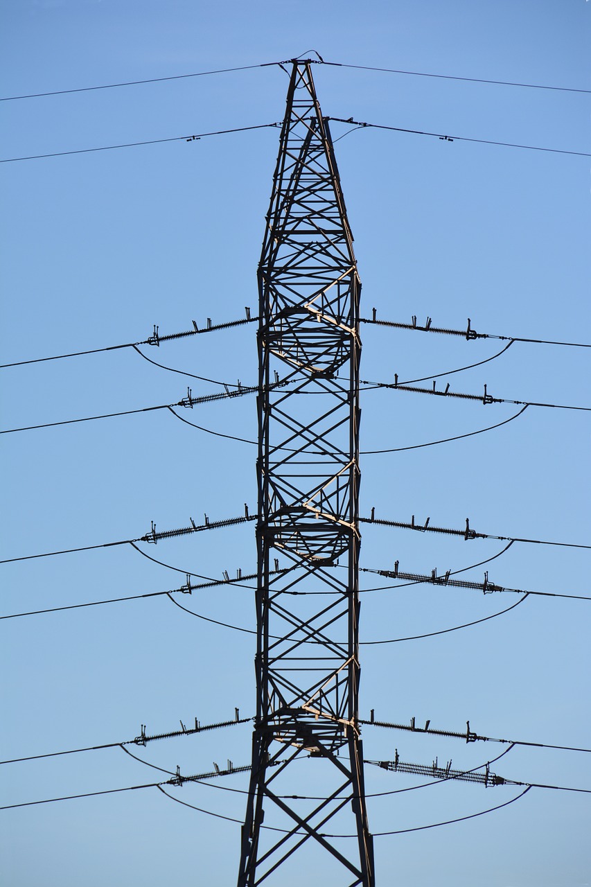 electric line energy high-voltage pylon free photo