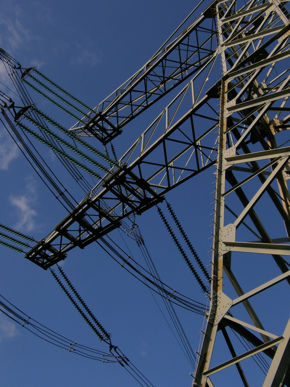 electricity high voltage blue sky free photo