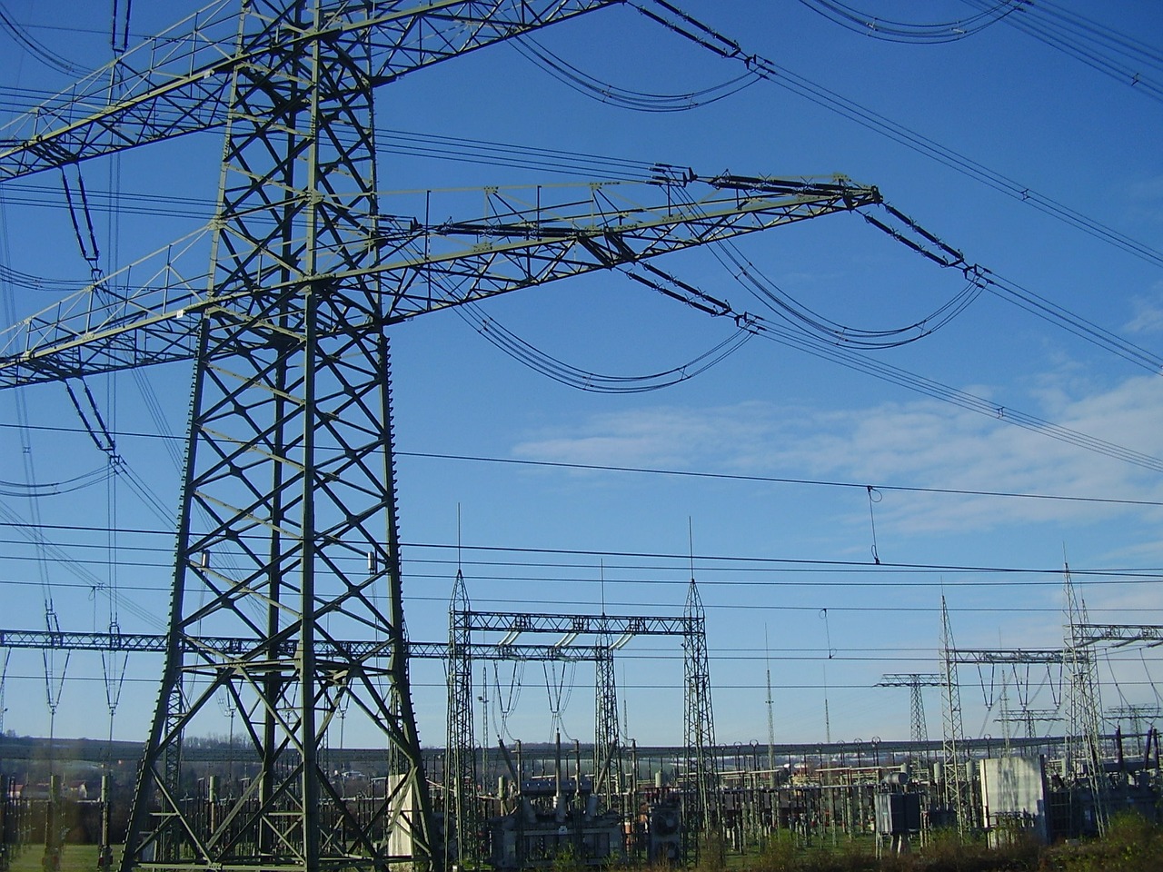 electricity high voltage power station free photo