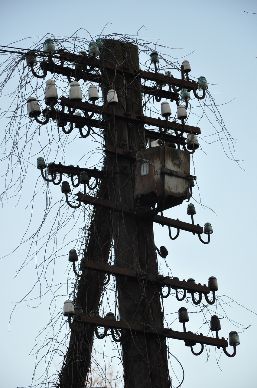 electricity pole current free photo