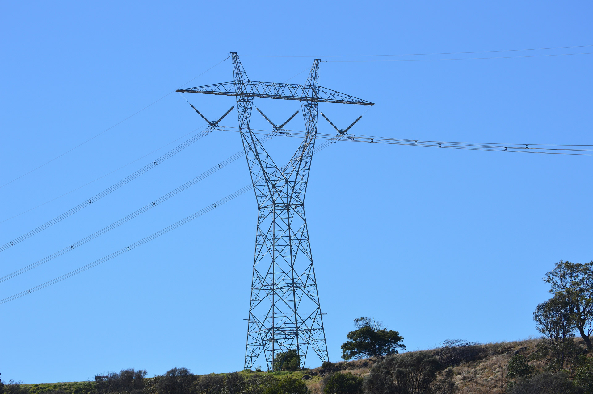 electricity pylon power lines free photo