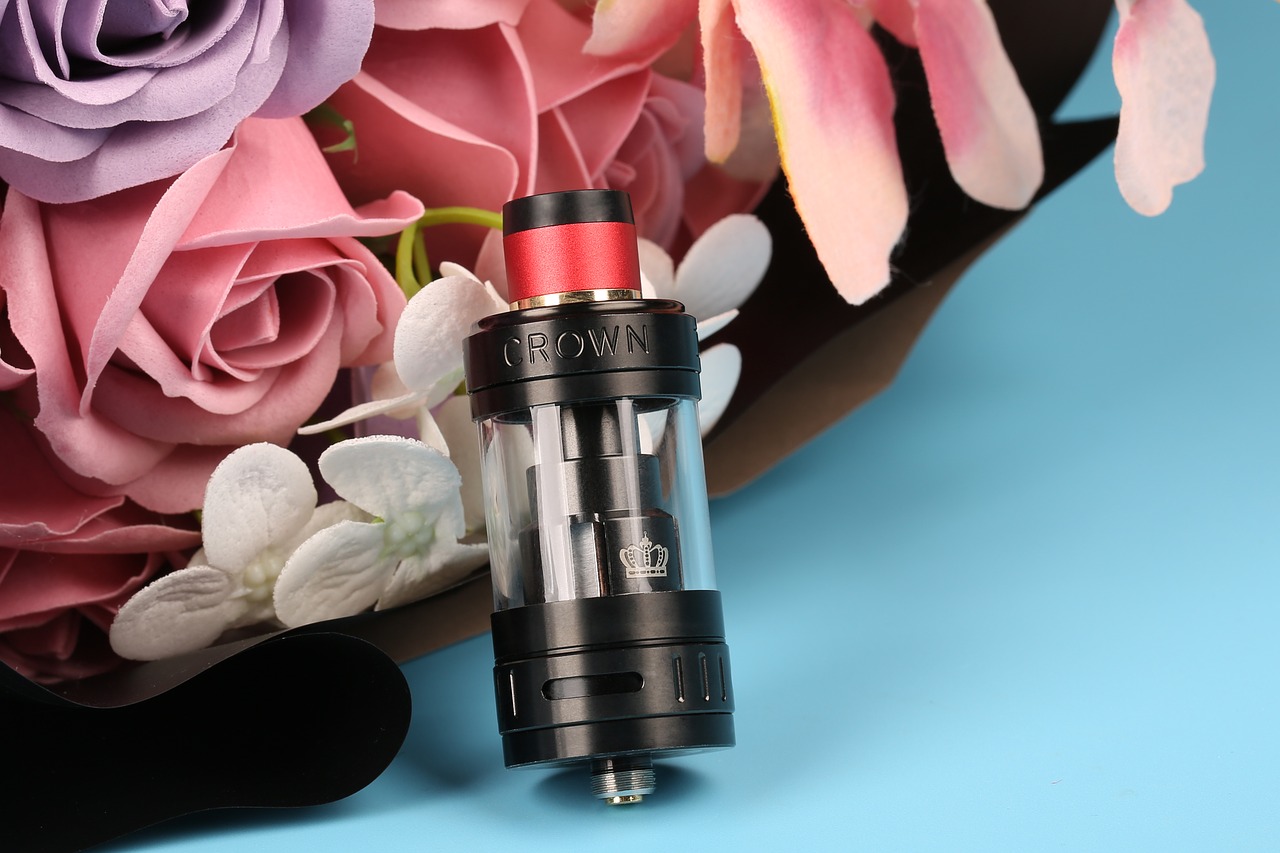 electronic cigarette flower blue free photo