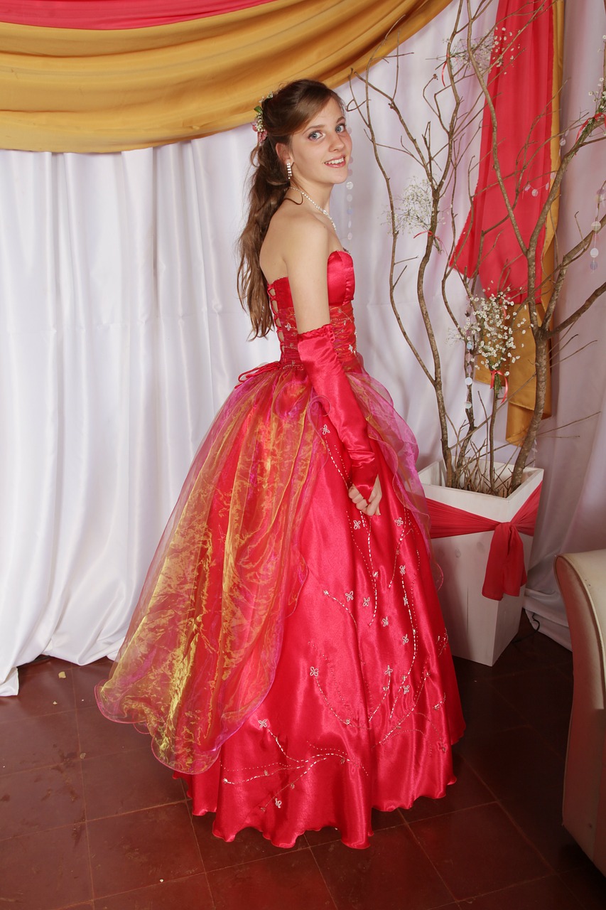 elegance dress coral free photo