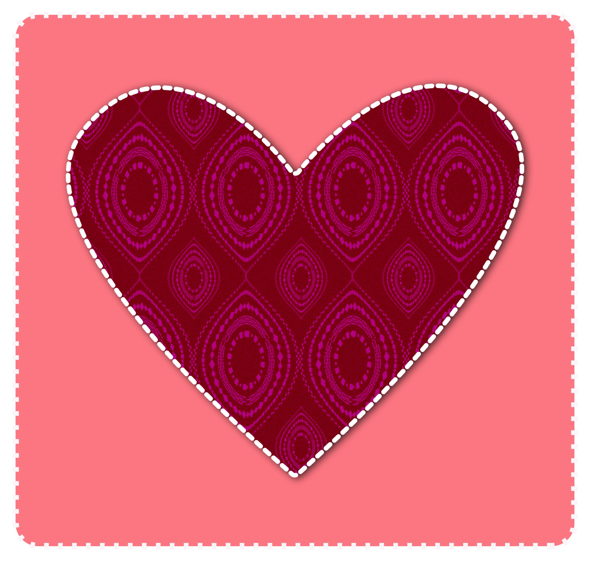 heart purple pattern free photo