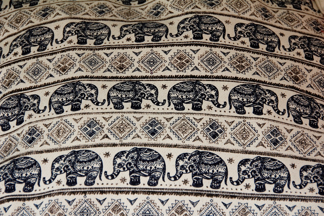 elephant cloth blanket free photo