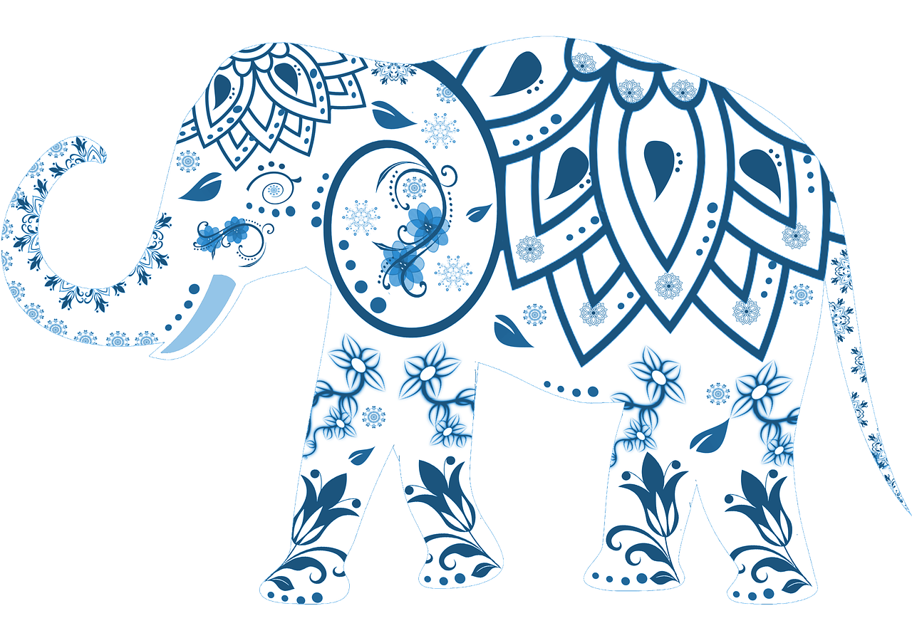 elephant decorated animal free photo