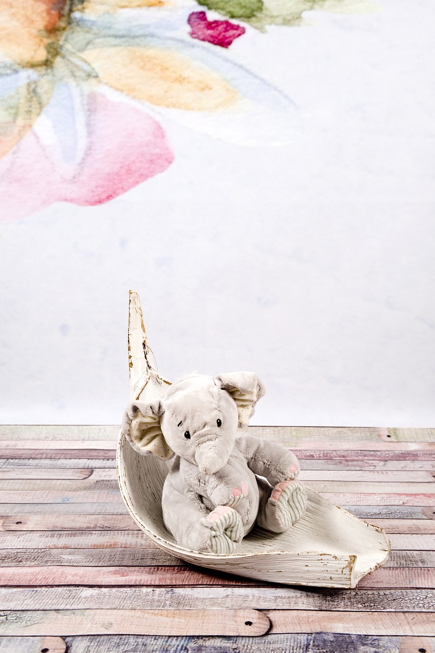 elephant plush gray free photo