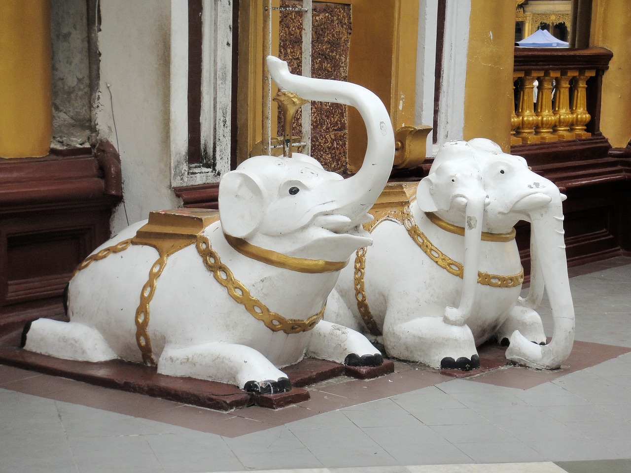 elephant myanmar temple free photo