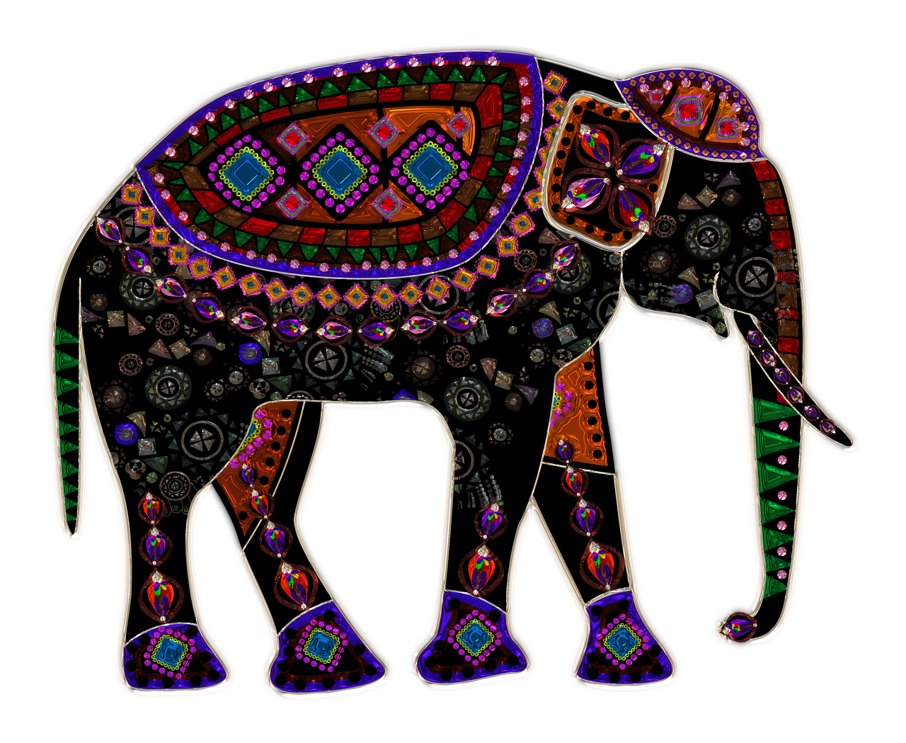 elephant metallizer glass free photo