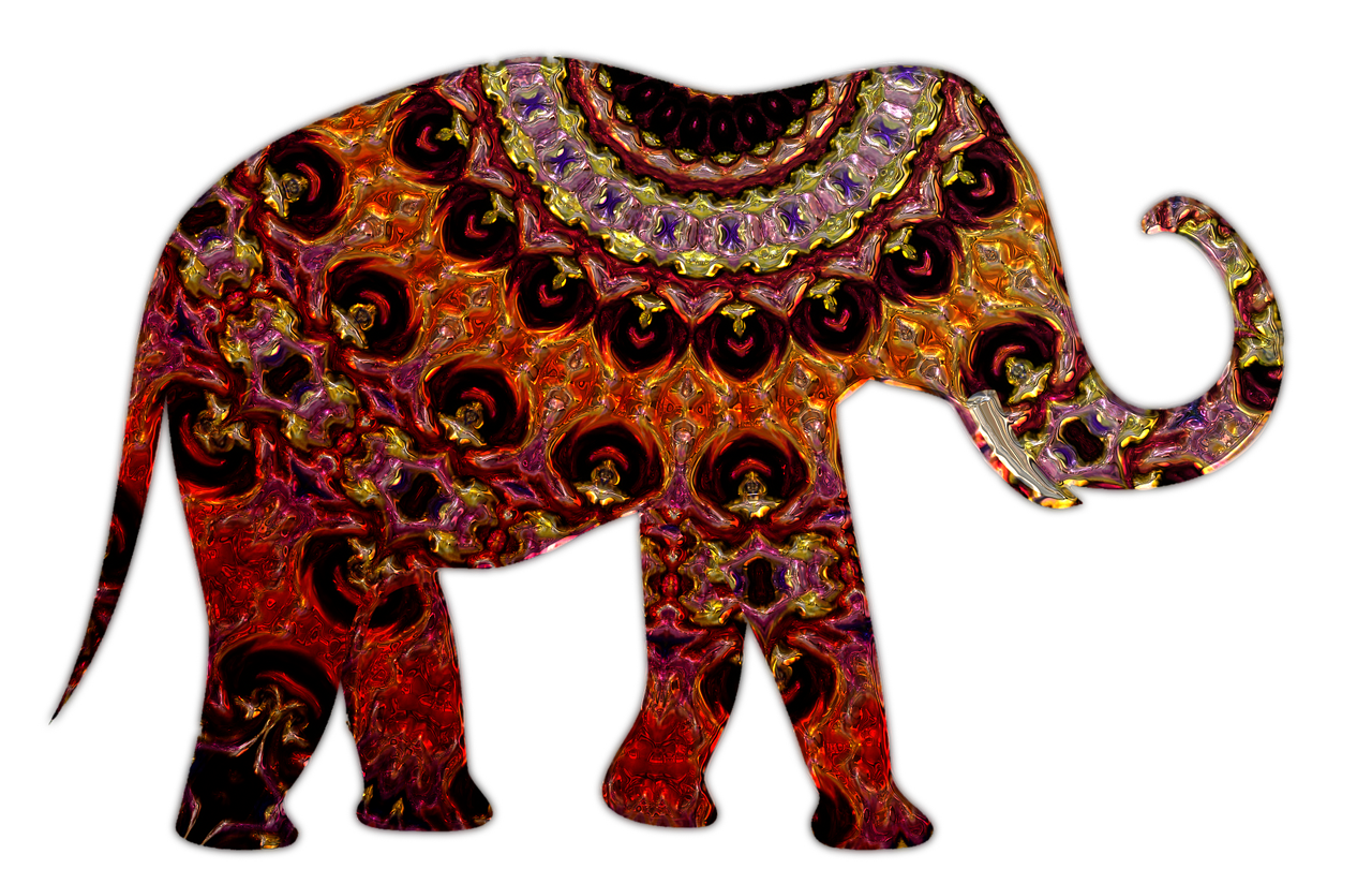 elephant metallizer art free photo