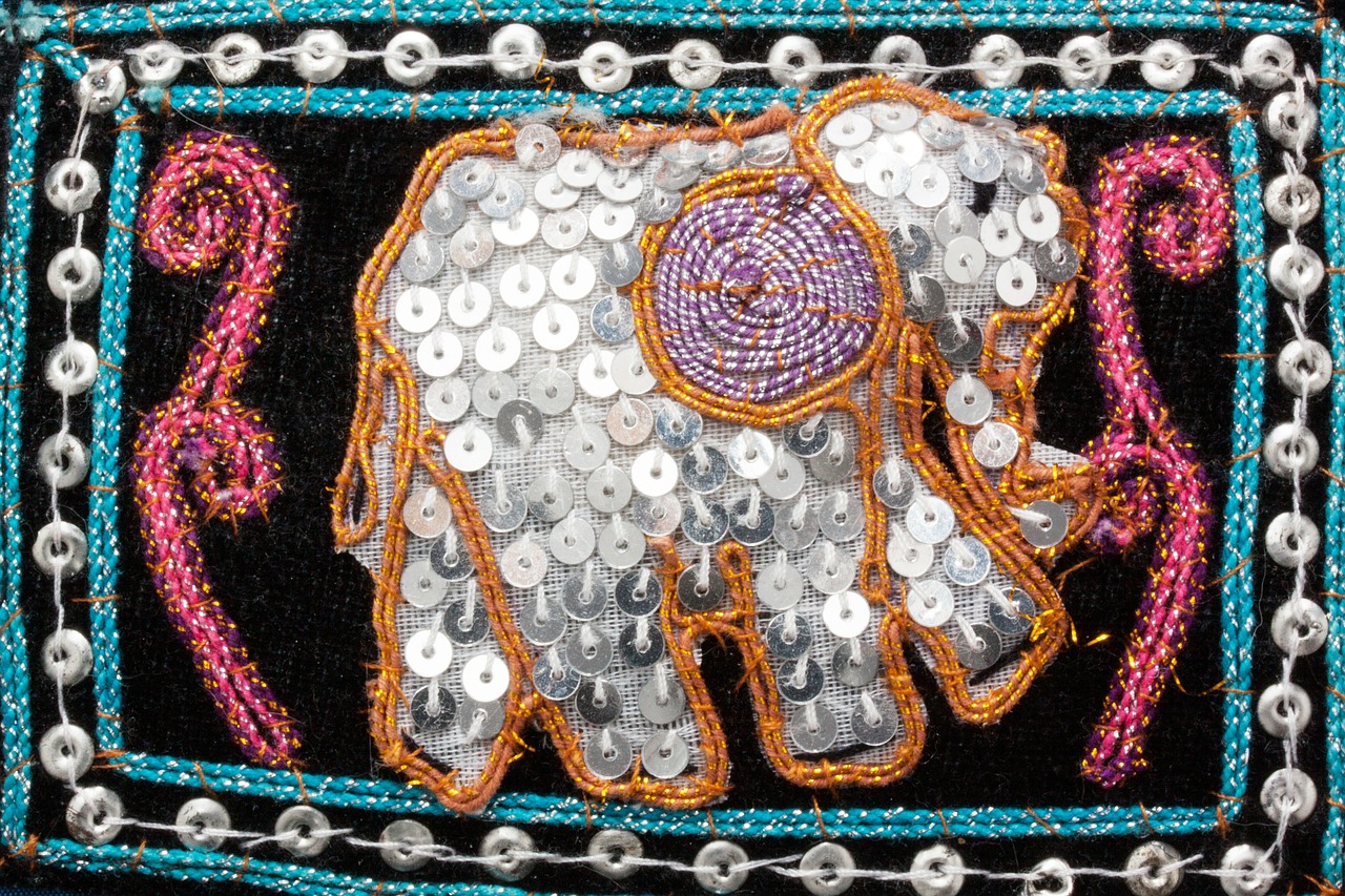 elephant graphically sequins free photo