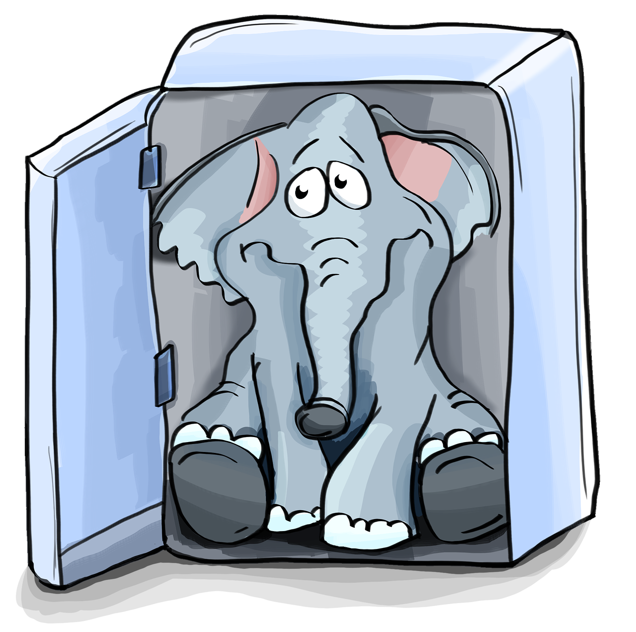 elephant refrigerator sitting free photo