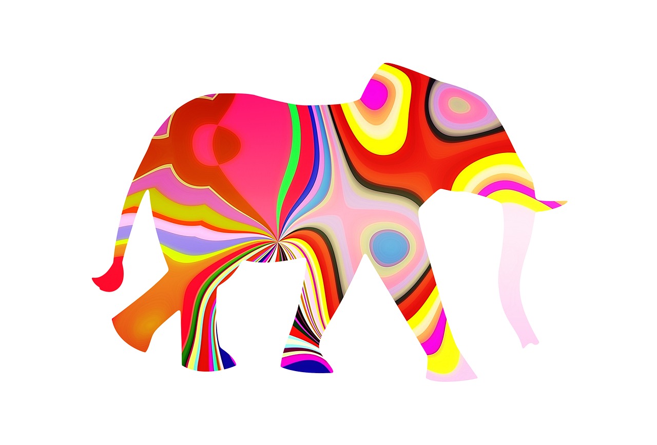 elephant elephant with pattern pattern elephant free photo