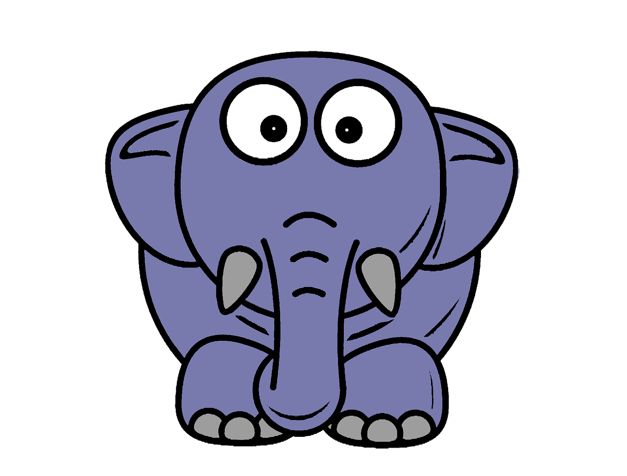 elephant cartoon character free photo