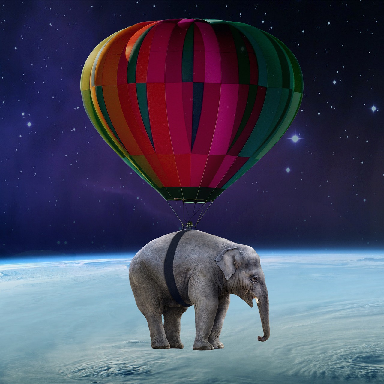 elephant balloon satellite free photo
