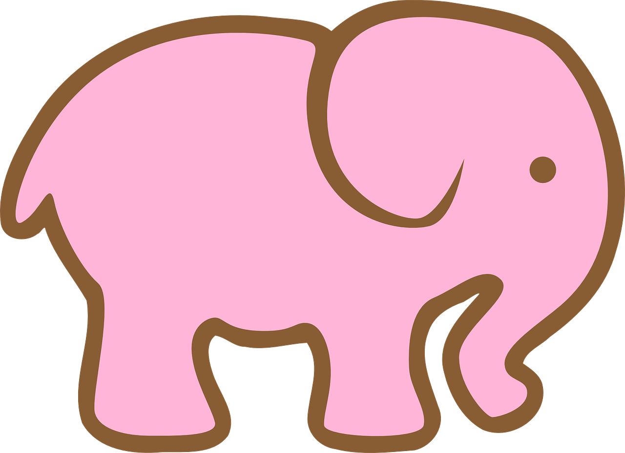 elephant pink animal free photo