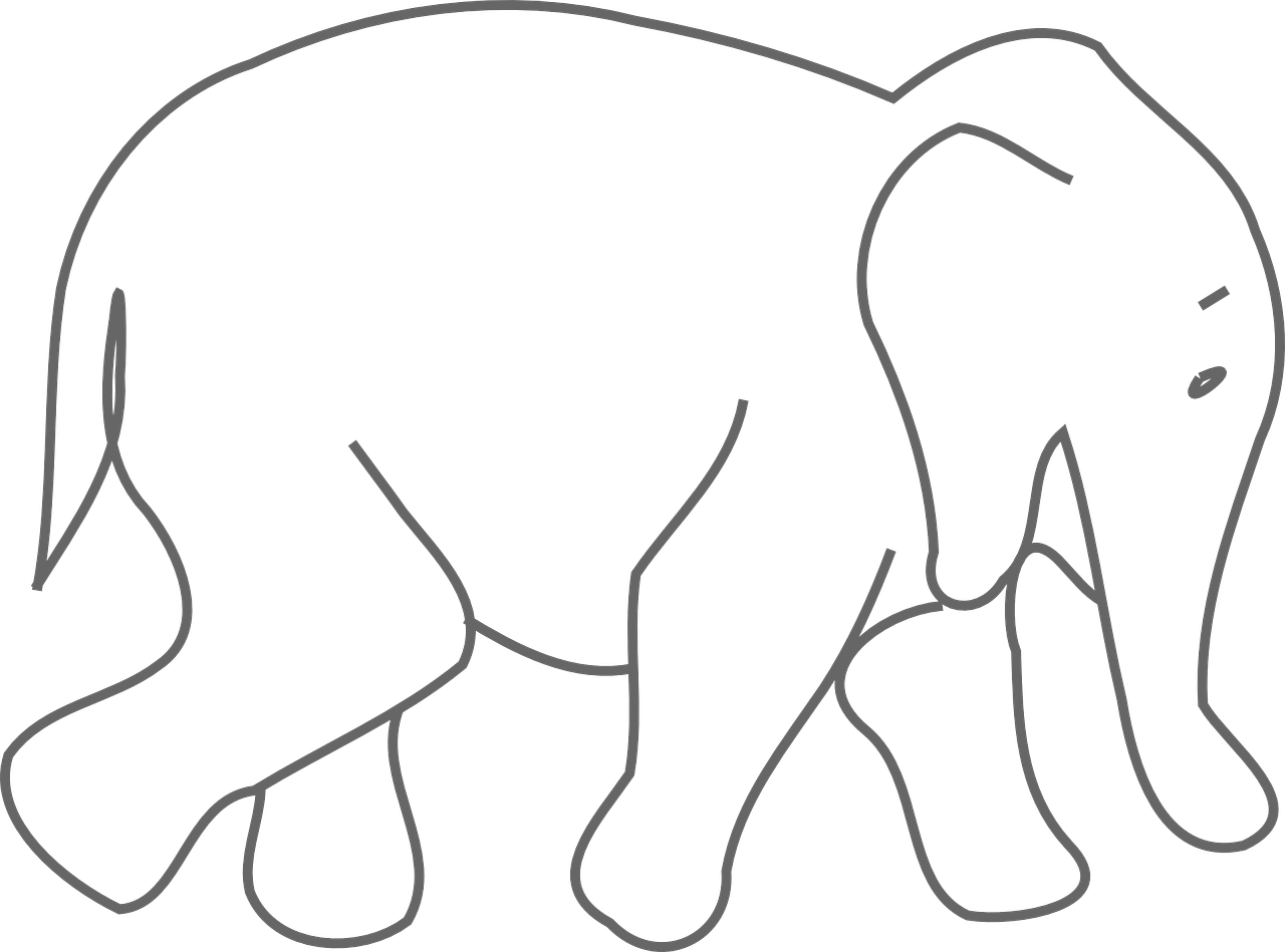 elephant walk outlines free photo