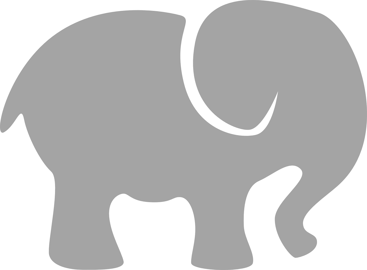 elephant gray silhouette free photo