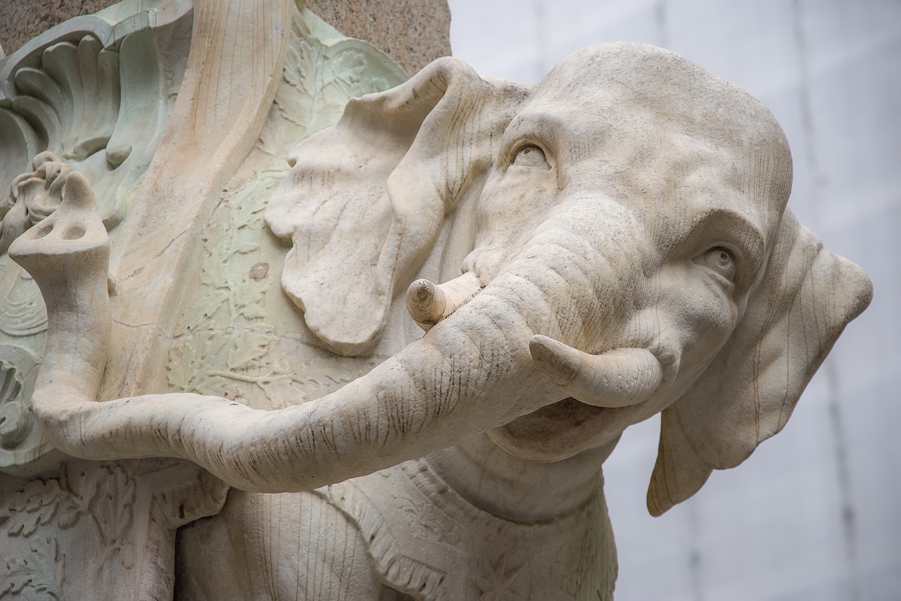 elephant  pachyderm  statue free photo