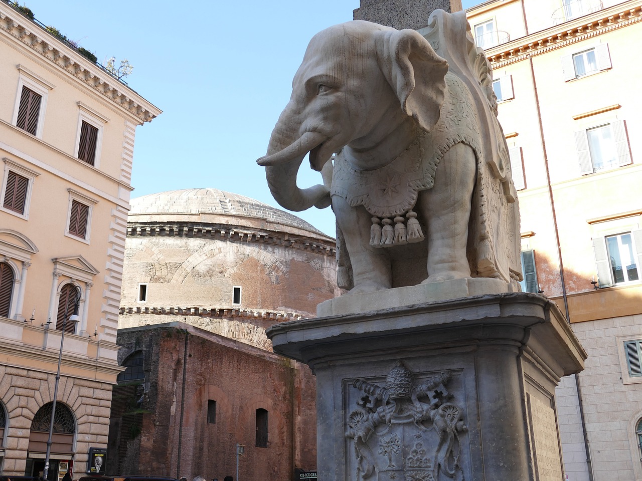 elephant bernini rome free photo