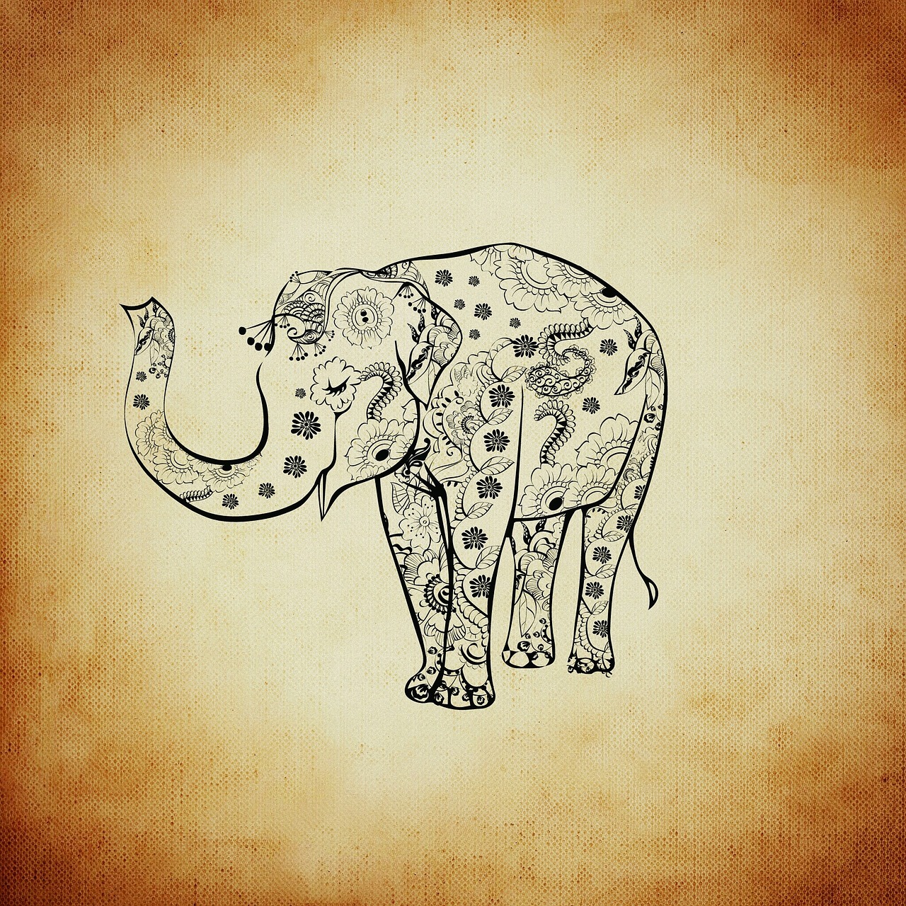 elephant background pattern free photo