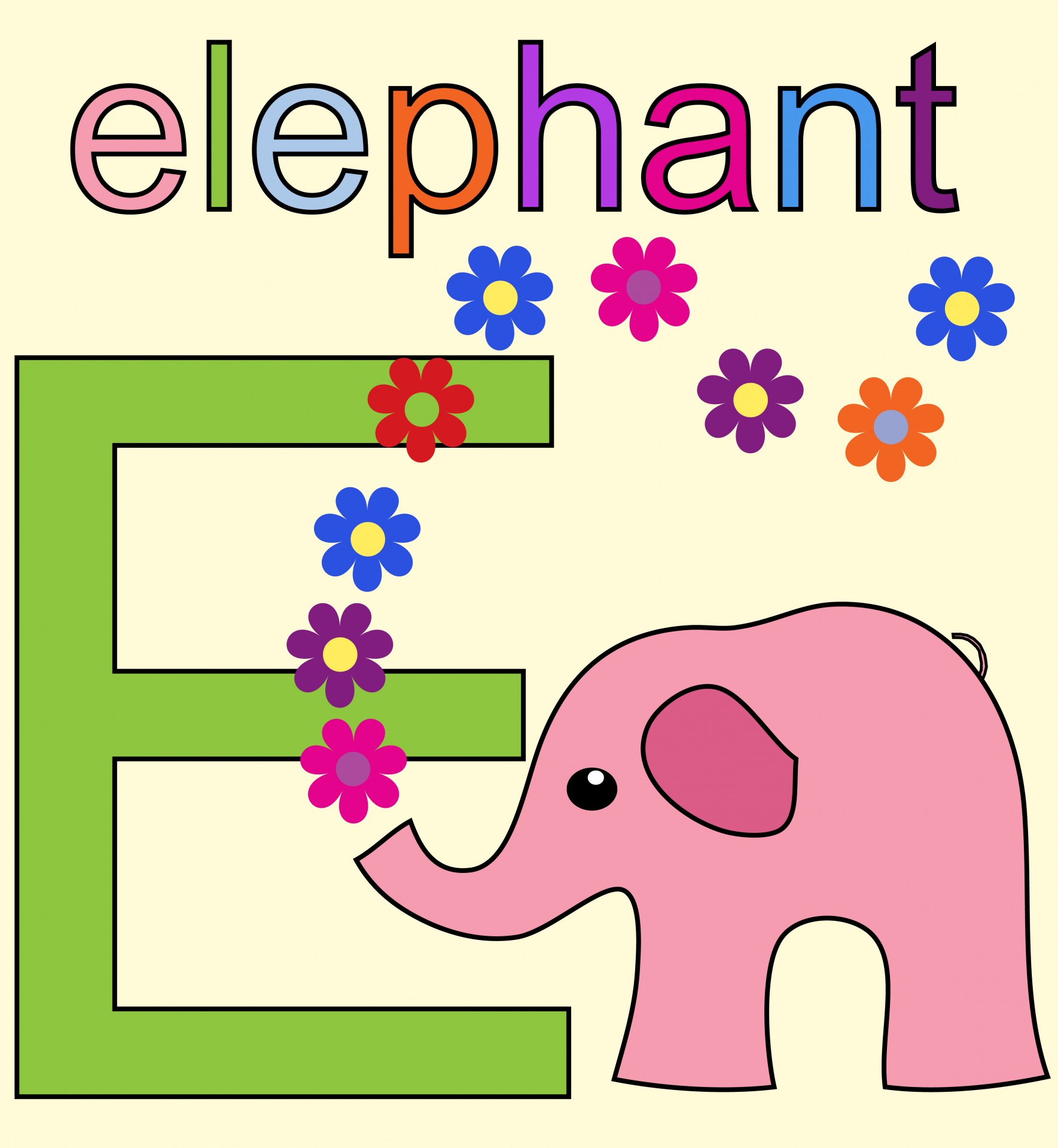 elephant letter e free photo
