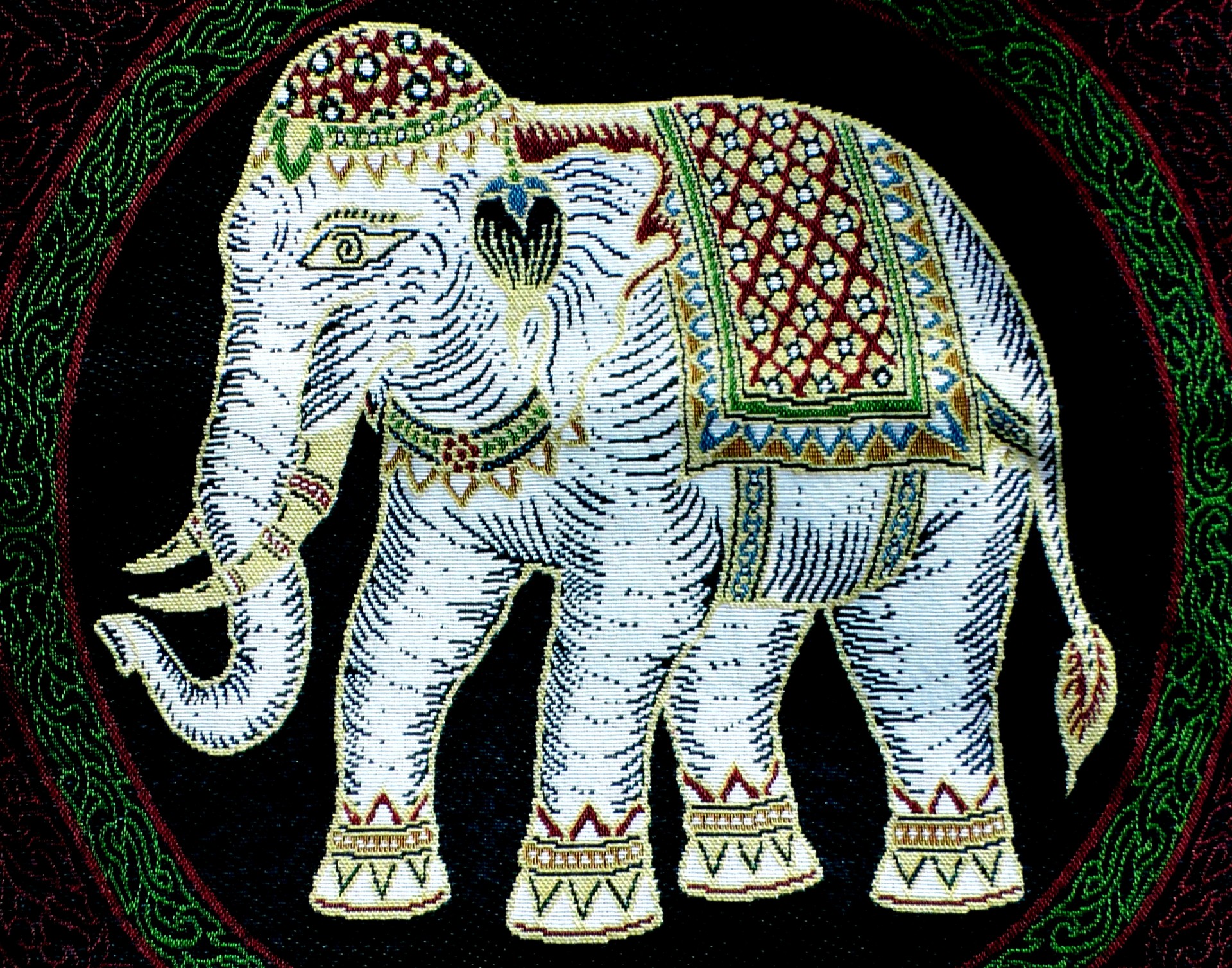 elephant elephants embroidery free photo