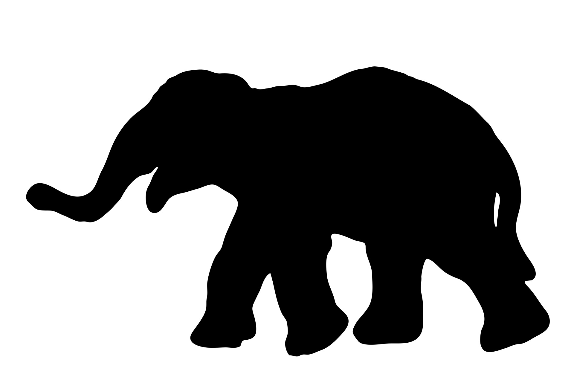 elephant and baby silhouette