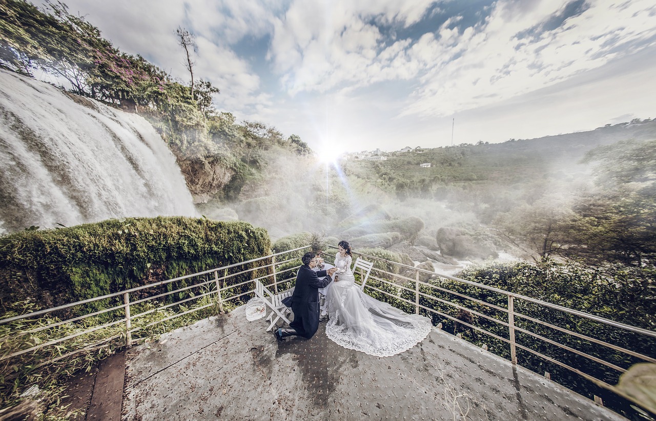 elephant waterfall dalat vietnam free photo