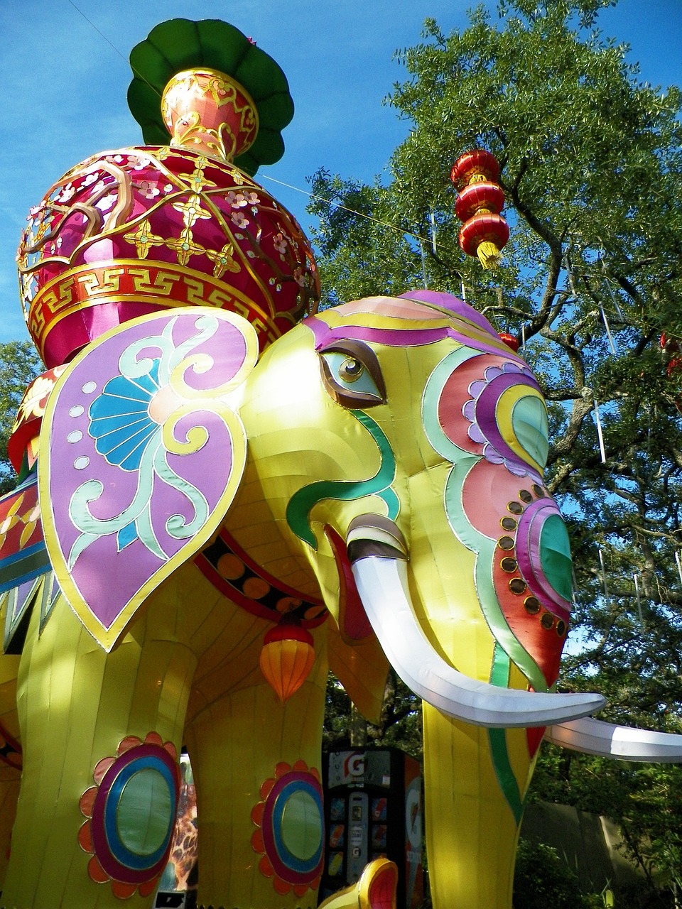 elephants chinese lantern festival asian free photo