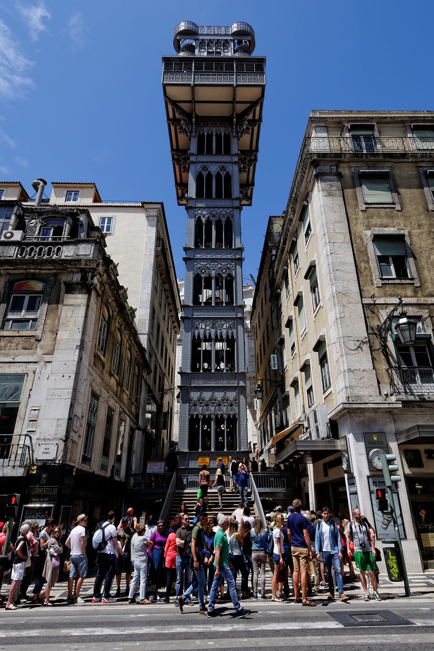 elevator lisbon portugal free photo