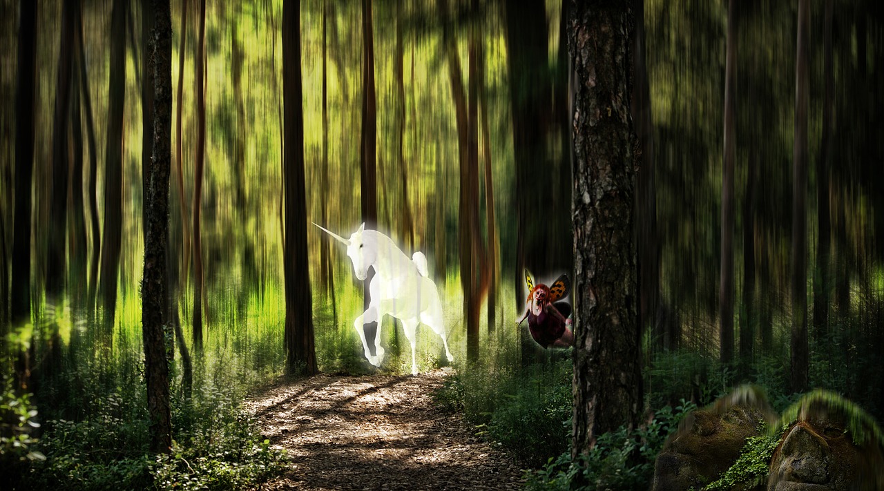 elf forest unicorn free photo