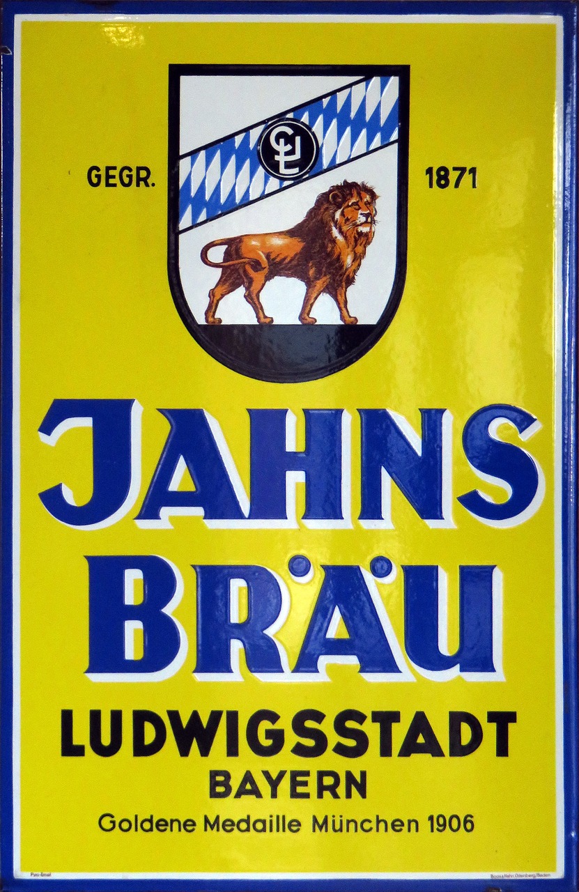 email sign jahnsbräu beer free photo