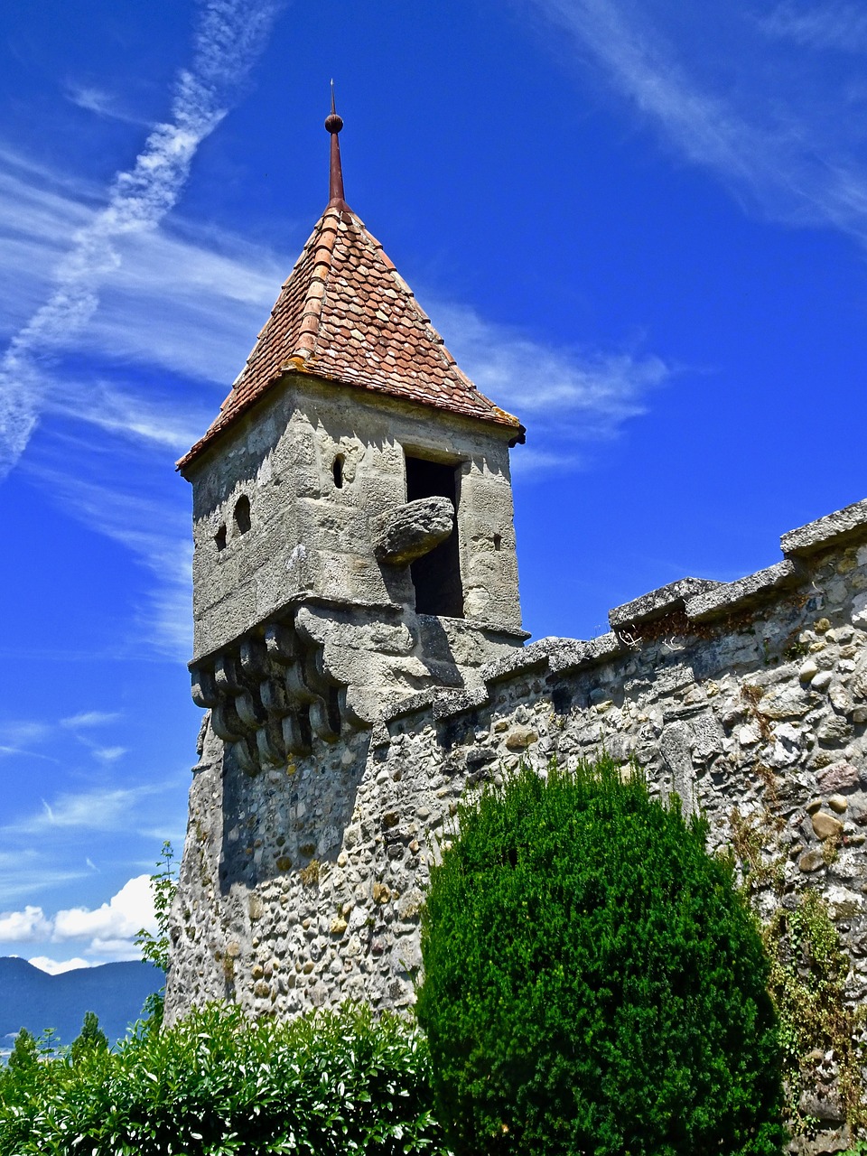 embattlement tower stone free photo