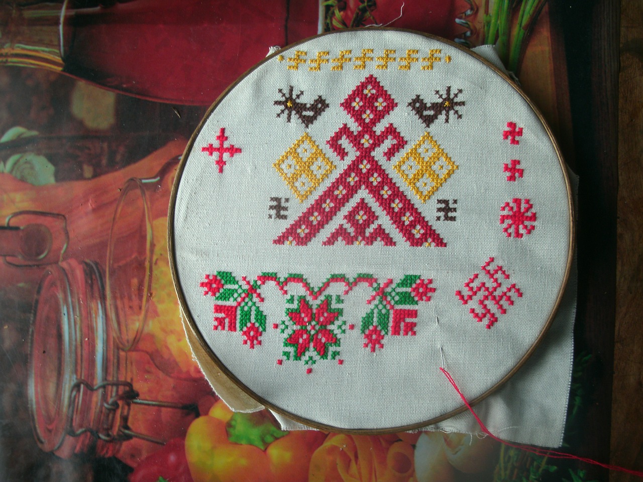 embroidery russian cross free photo