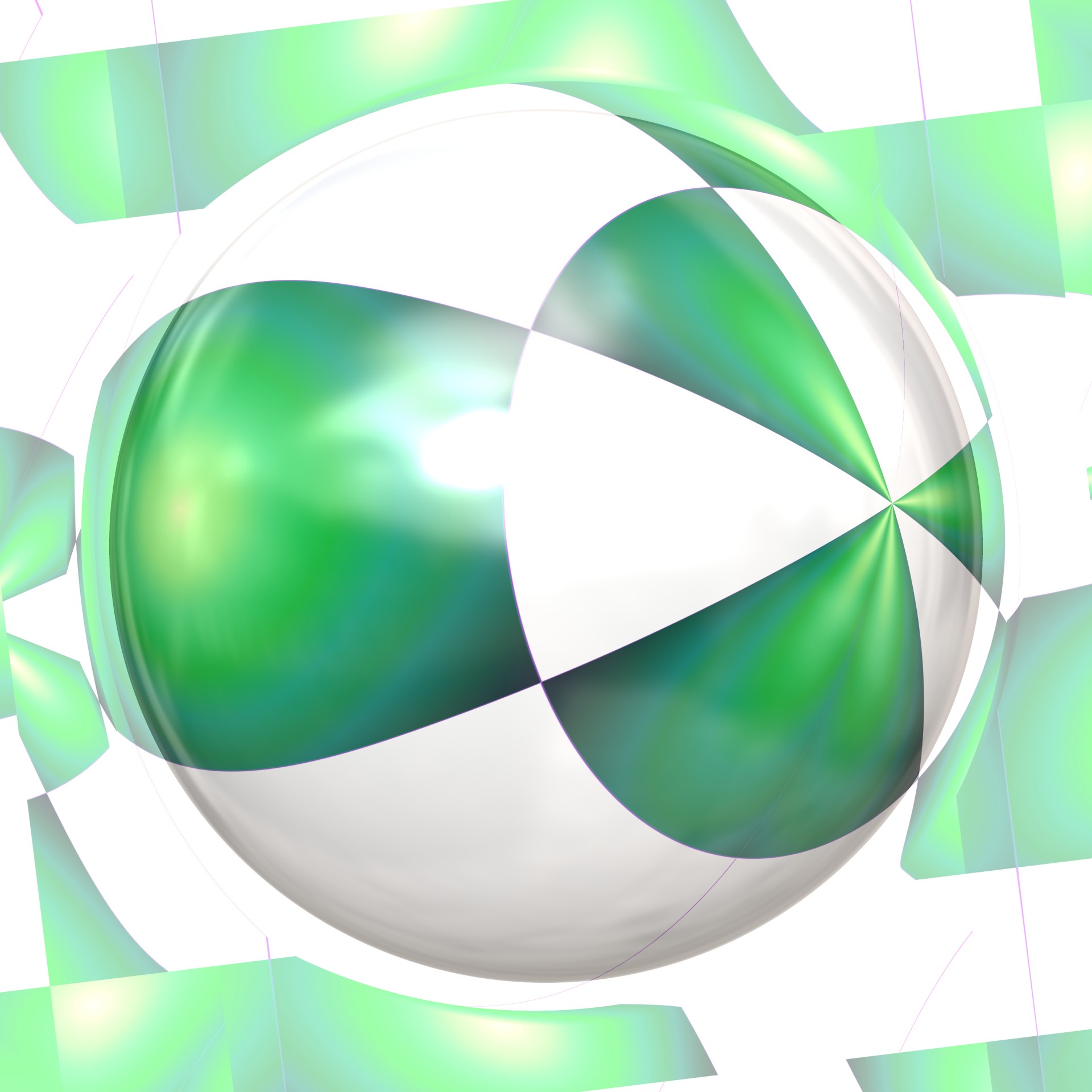 checkerboard sphere emerald free photo