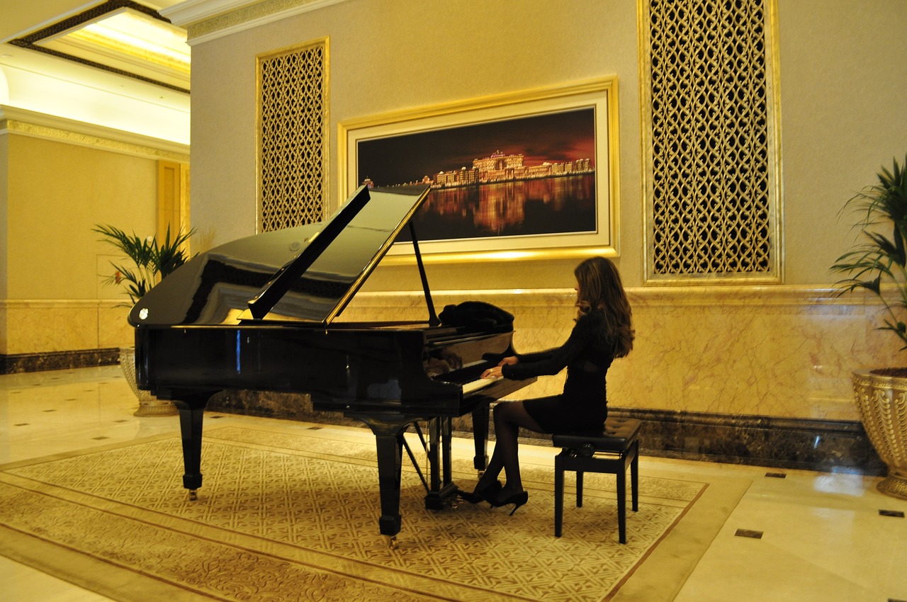 emirates palace hotel abu dhabi piano free photo