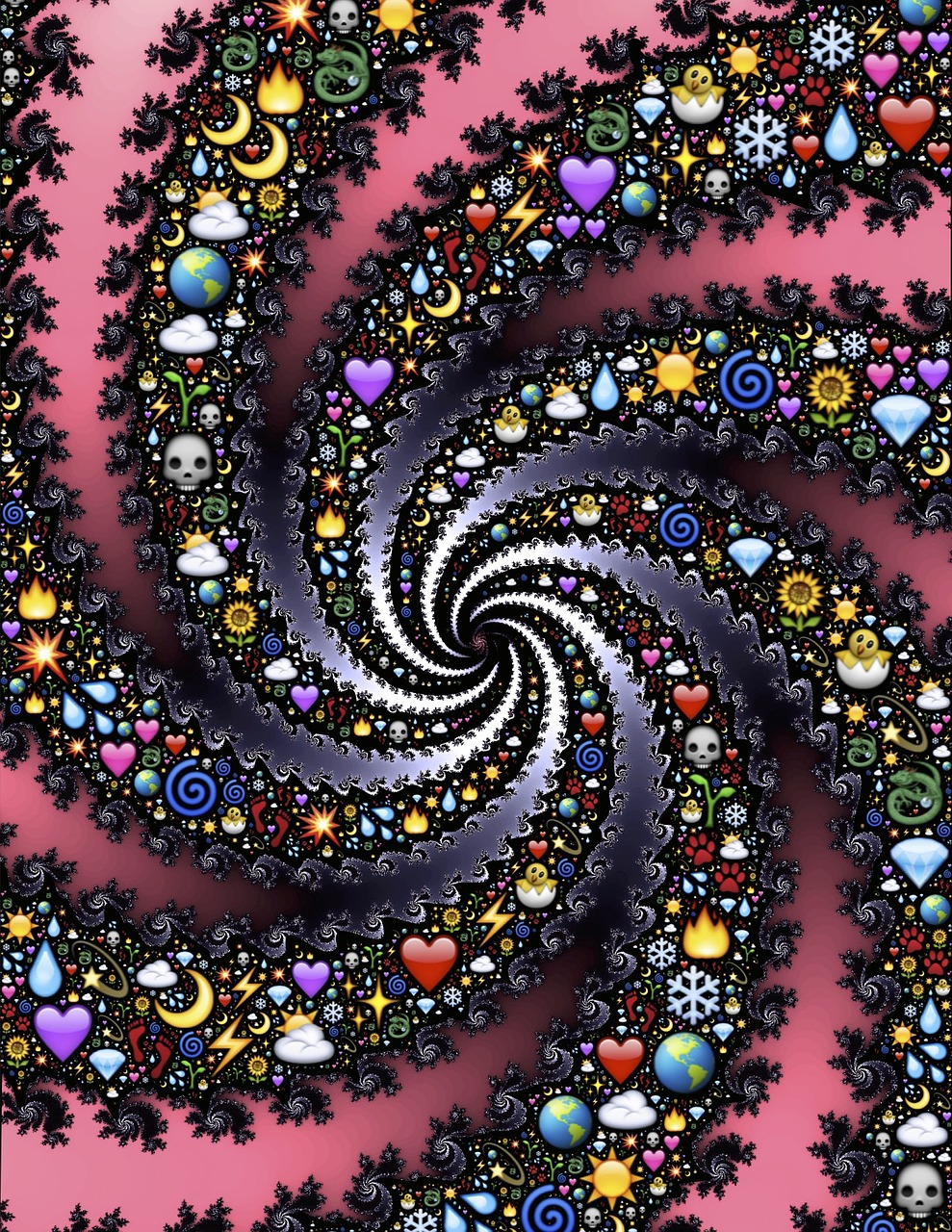 emoji spiral fractal free photo