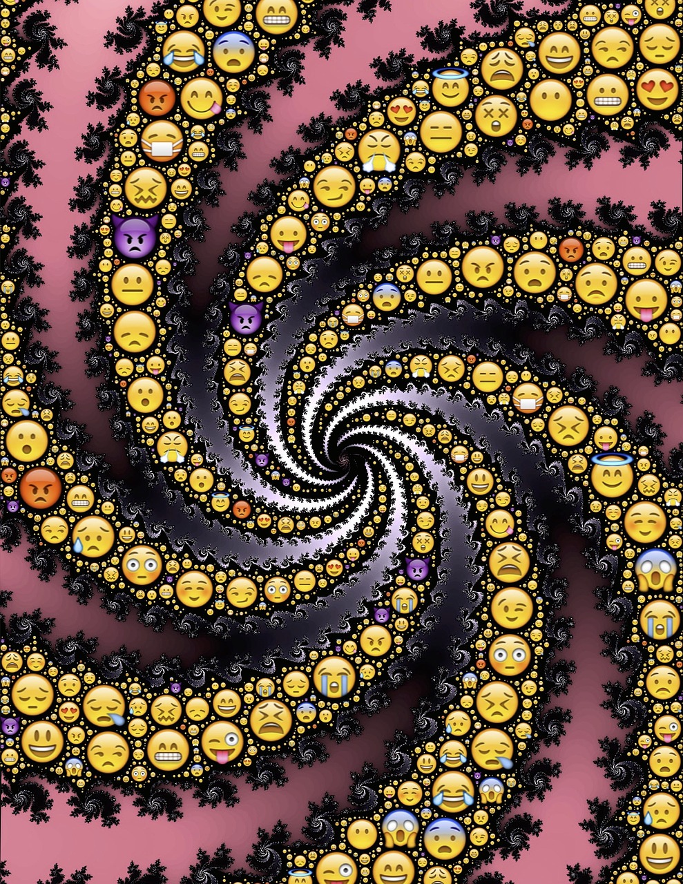 emoji spiral fractal free photo