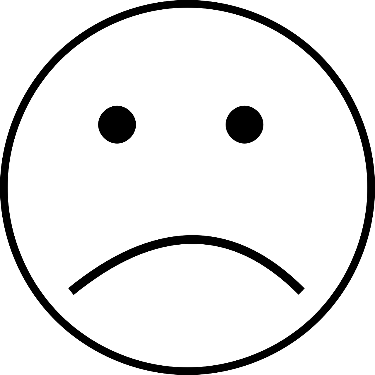emoticon unhappy face free photo