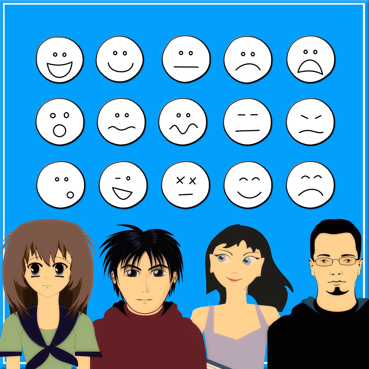 emotions emoticon group free photo