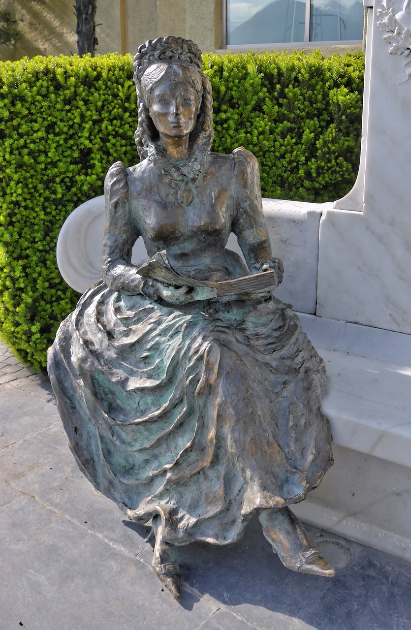 empress sissi bronze statue female figure free photo